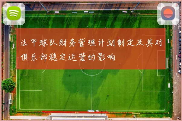 法甲球队财务管理计划制定及其对俱乐部稳定运营的影响